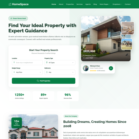 Nowoczesna Strona dla Biura Nieruchomości